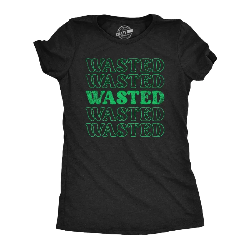 Athletic fit T-shirts for a sleek silhouette-Retro Wasted Women's T Shirt