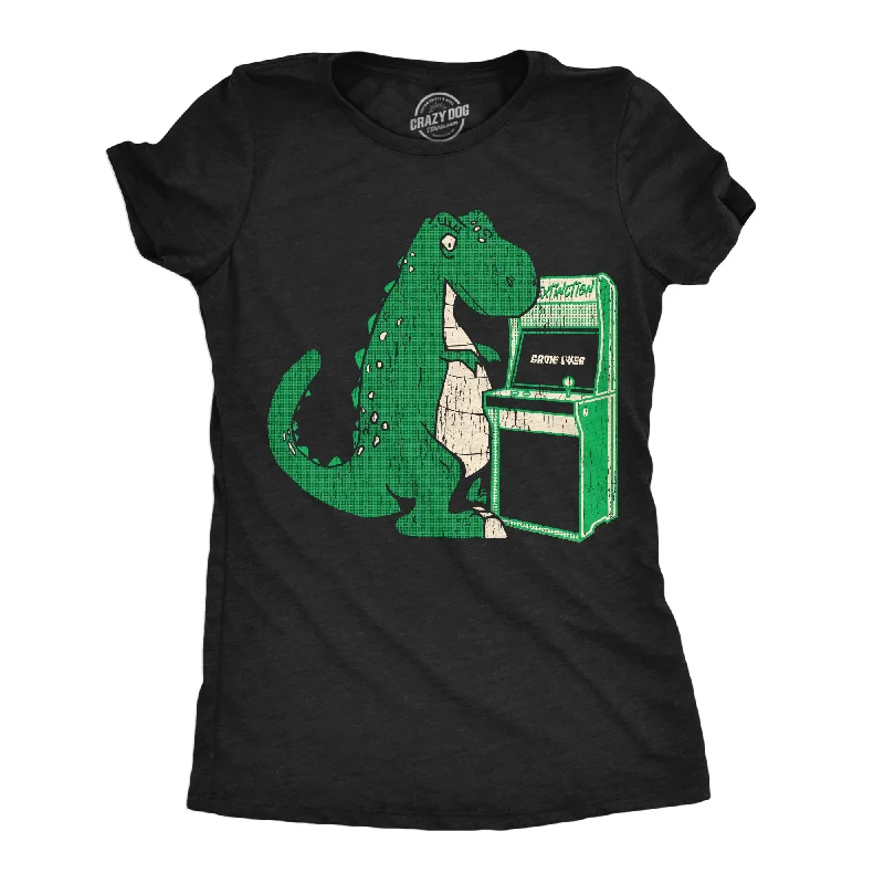 Comfortable fitted T-shirts for sleek looks-Game Over T Rex Women's T Shirt