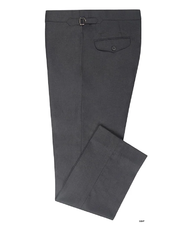 Soft corduroy pants for cozy, autumn outfits-VBC Plain Charcoal Grey Twill Pants