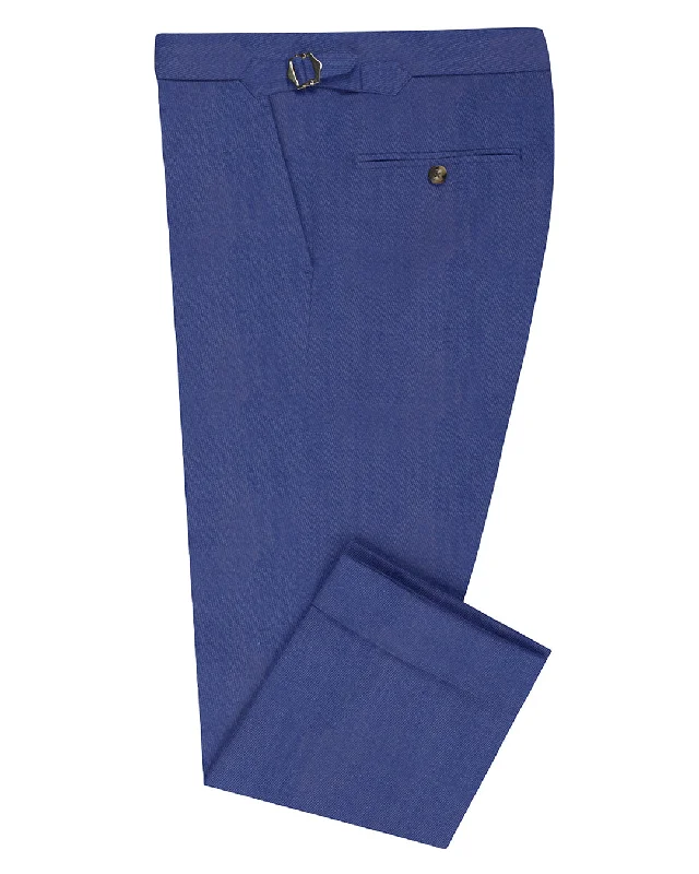 Fashionable pants with embroidery for added detail-VBC Indigo Blue Twill