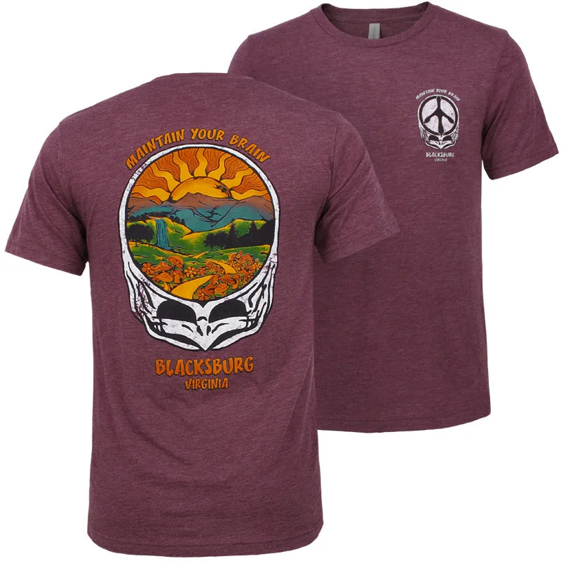 Eco-friendly T-shirts for sustainable living-Maintain Your Bird Brain T-Shirt: Maroon