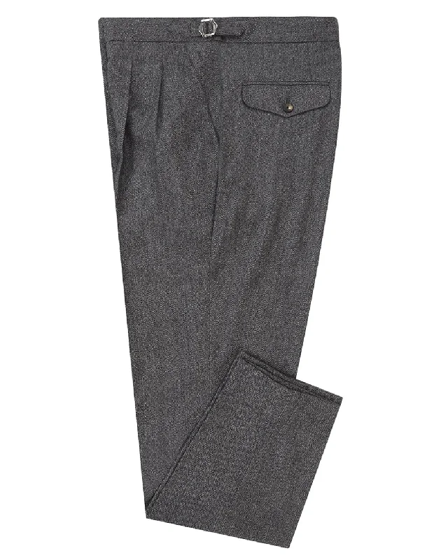 High-performance pants for running and fitness-EThomas Charcoal Grey Harringbone