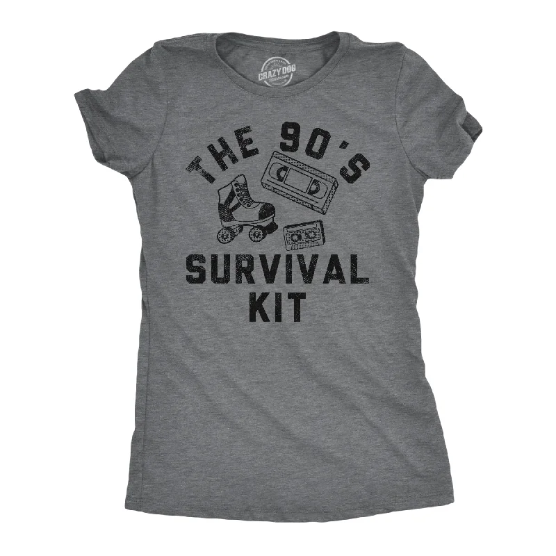 T-shirts for art lovers with custom prints-The 90s Survival Kit Women's T Shirt