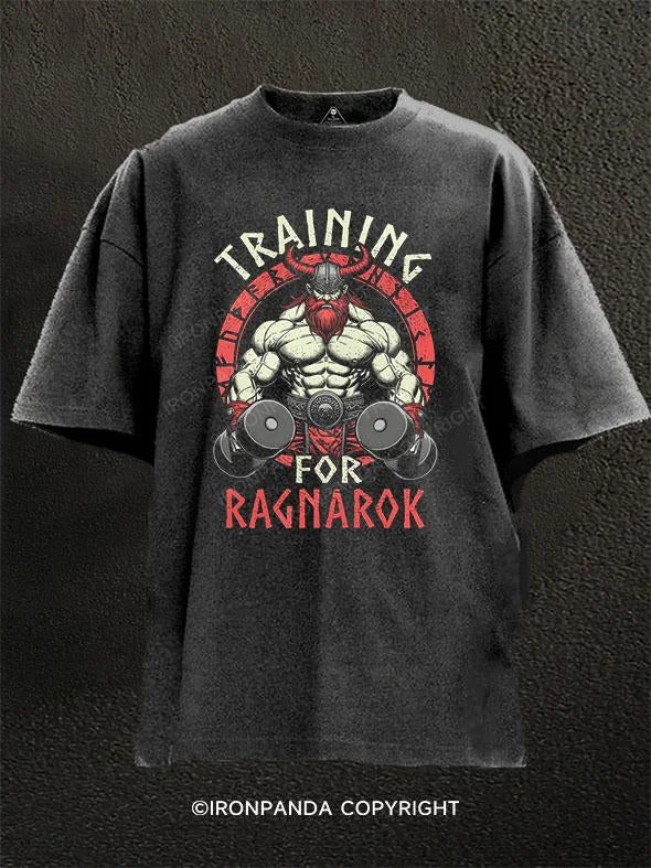 T-shirts for charity events and fundraising-TRAINING FOR RAGNAROK Washed Gym Shirt