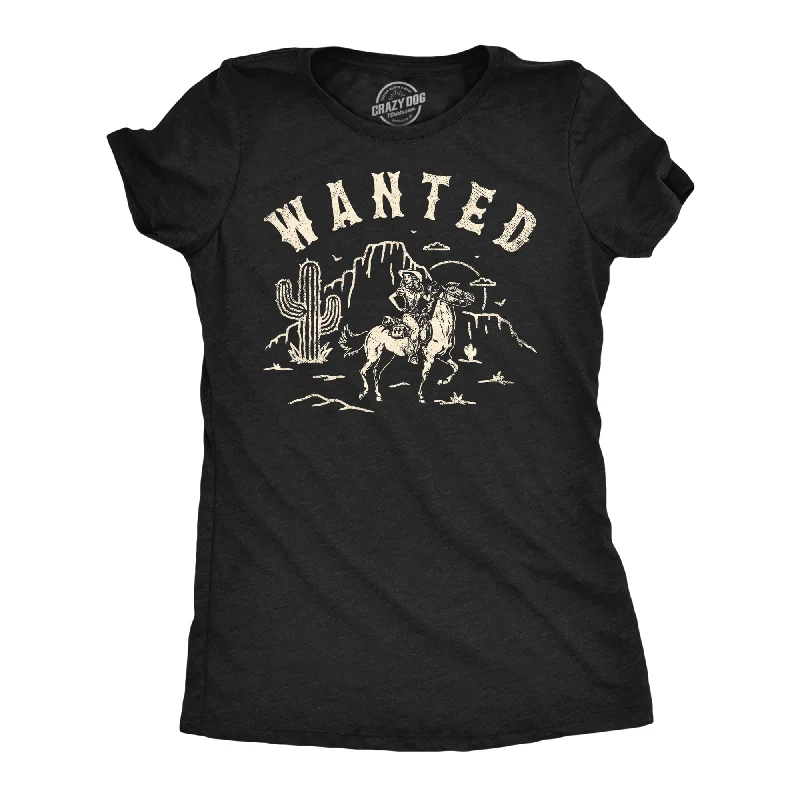 T-shirts with inspirational quotes for motivation-Wanted Retro Cowgirl Women's T Shirt