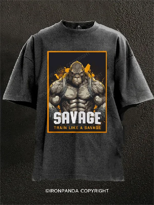 T-shirts for casual wear in every season-Gorilla Savage Washed Gym Shirt