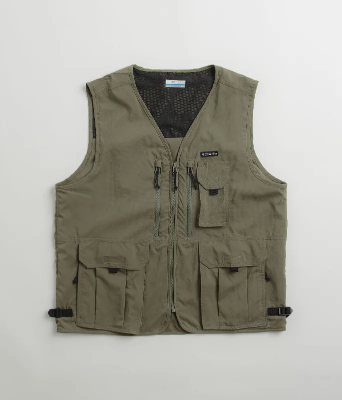 Soft-shell jackets for mild weather-Columbia Silver Ridge Utility Vest - Stone Green