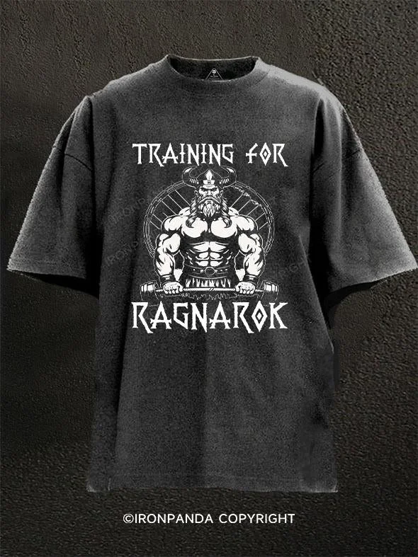 Comfortable fitted T-shirts for sleek looks-TRAINING FOR RAGNAROK Washed Gym Shirt