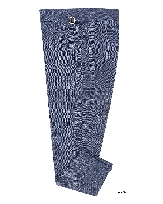 Casual cargo pants for practical wear-Solbiati Denimblue Linen