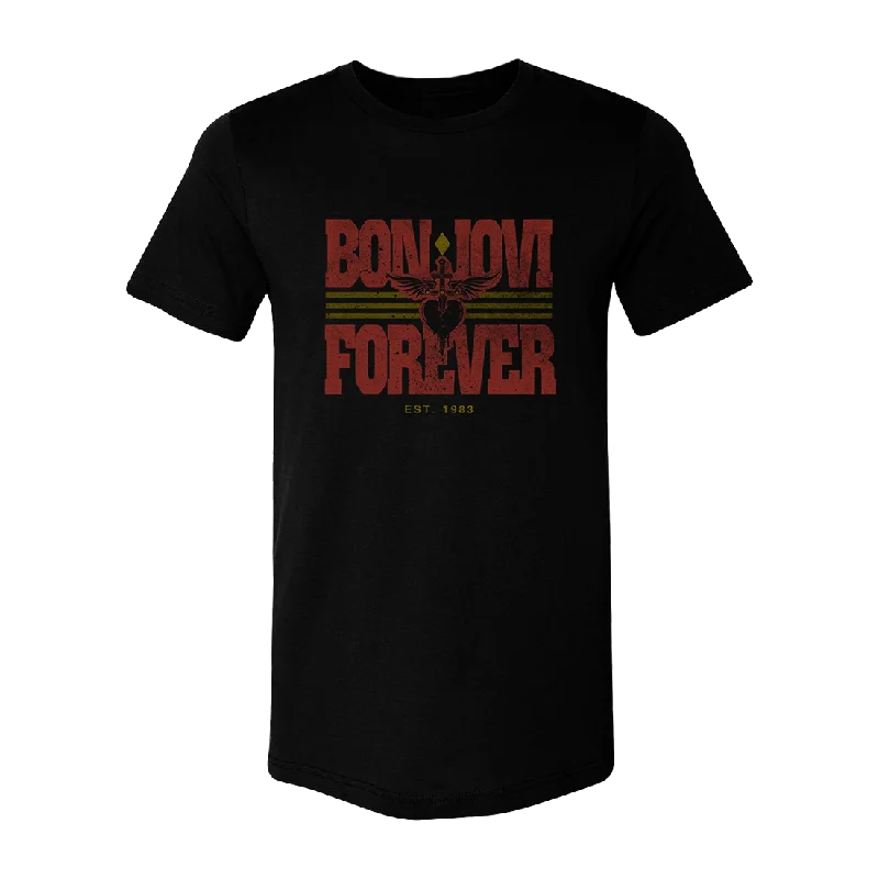 T-shirts for pet lovers with funny designs-Bon Jovi Forever T-Shirt