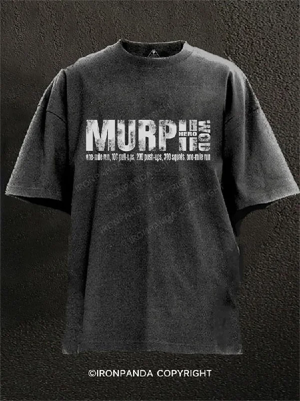 Custom T-shirts with names and numbers-Murph Washed Gym Shirt