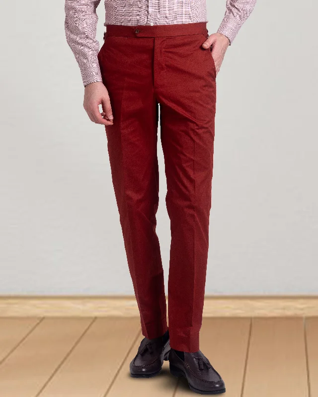 Affordable pants for school uniforms-Rust Twill Dress Pant