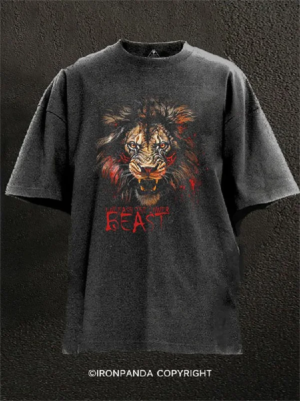 Performance T-shirts for sports and active wear-Release The Inner Beast  Washed Gym Shirt