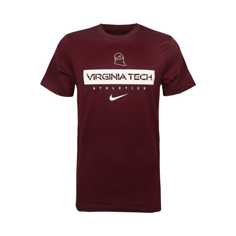 Soft-touch T-shirts for ultimate comfort-Virginia Tech Men's Dri-FIT Legend T-Shirt: Maroon by Nike