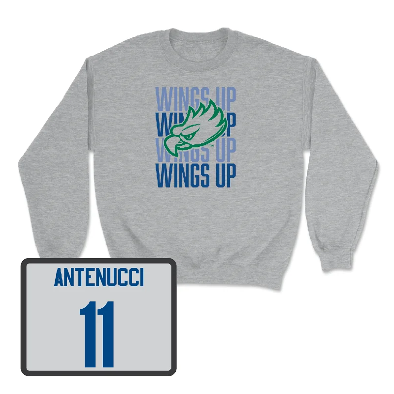 Long sleeve shirts with pocket details for extra functionality-Sport Grey Women's Basketball Wings Up Crew - Maddie Antenucci