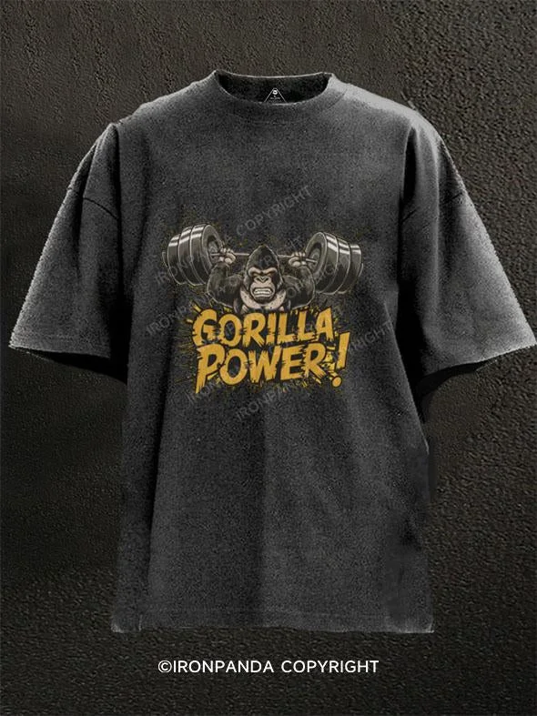 T-shirts for small business promotional use-Gorilla Power  Washed Gym Shirt