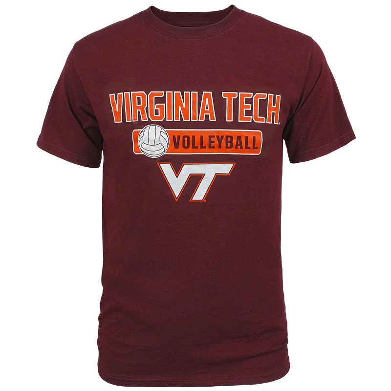 Custom-made T-shirts for corporate gifts-Virginia Tech Volleyball T-Shirt by Champion