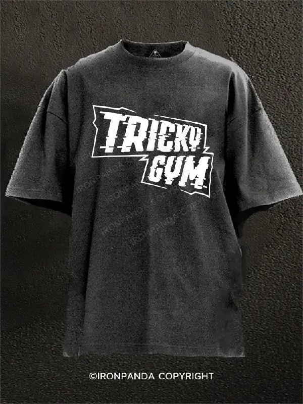 T-shirts for summer festivals and events-Tricky Gym Washed Gym Shirt