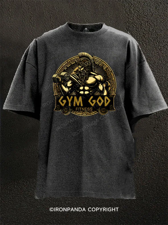 Comfortable T-shirts for lounging at home-gym god fitness Washed Gym Shirt