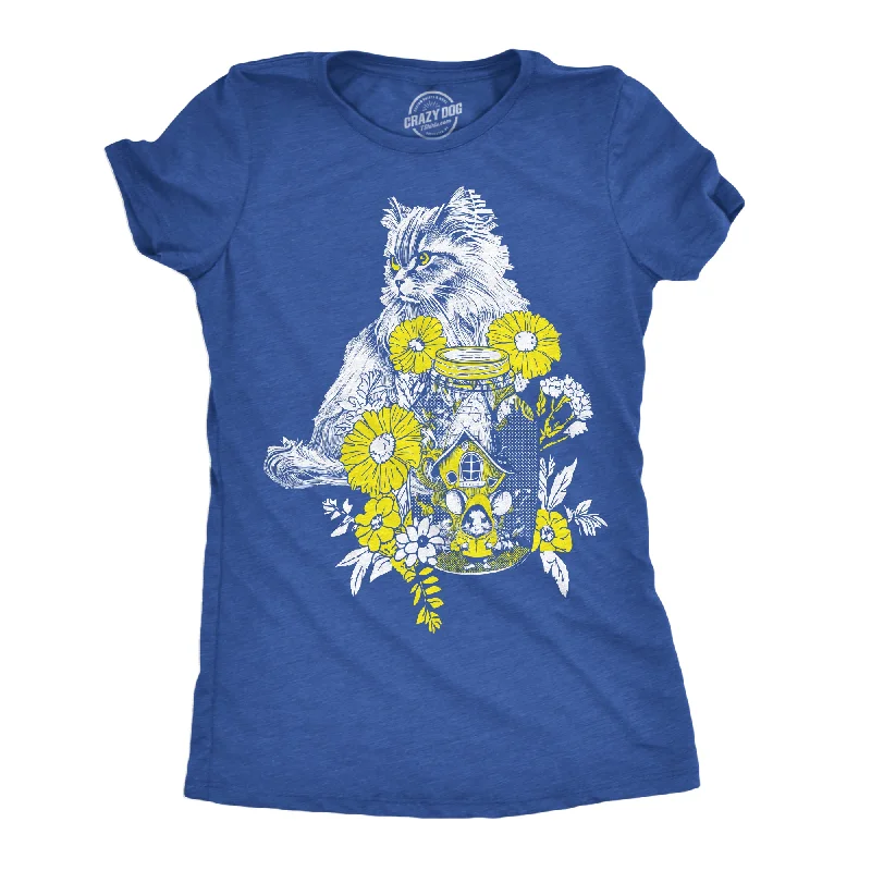 Custom printed T-shirts with logos-Cat And Mouse Women's T Shirt