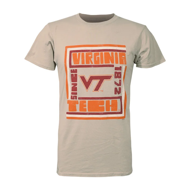 Comfortable T-shirts for lounging at home-Virginia Tech Retro Lines T-Shirt