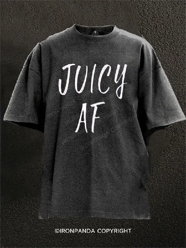 T-shirts for travel and adventure lovers-Juicy Af  Washed Gym Shirt