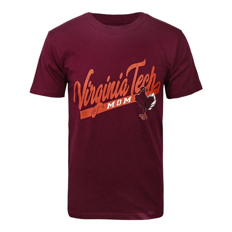 T-shirts with cool animal designs for animal lovers-Virginia Tech HokieBird Mom T-Shirt