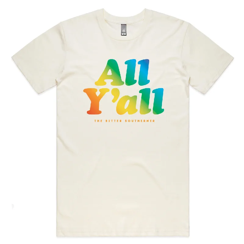 Premium fabric T-shirts for high-end fashion-All Y'all Pride – Summer '23 Edition – Natural