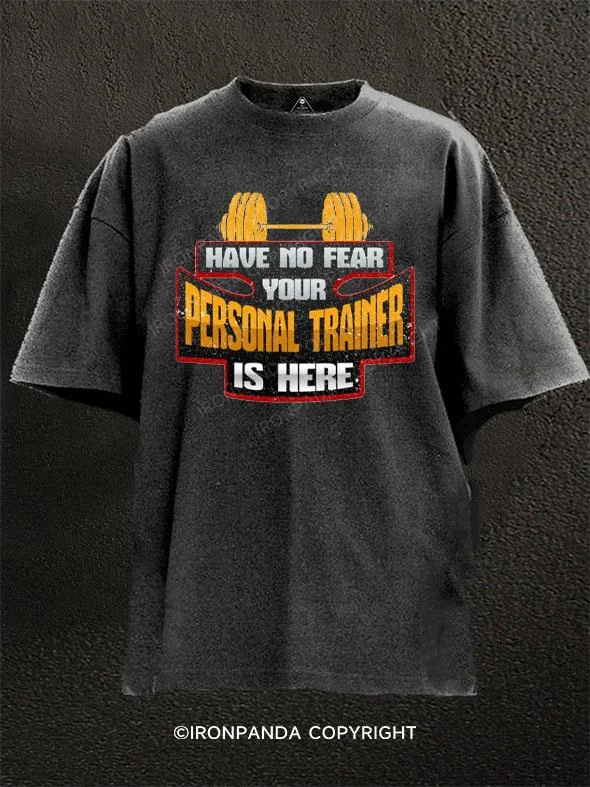 T-shirts with custom artwork for creative expression-no fear your personal trainer is here Washed Gym Shirt