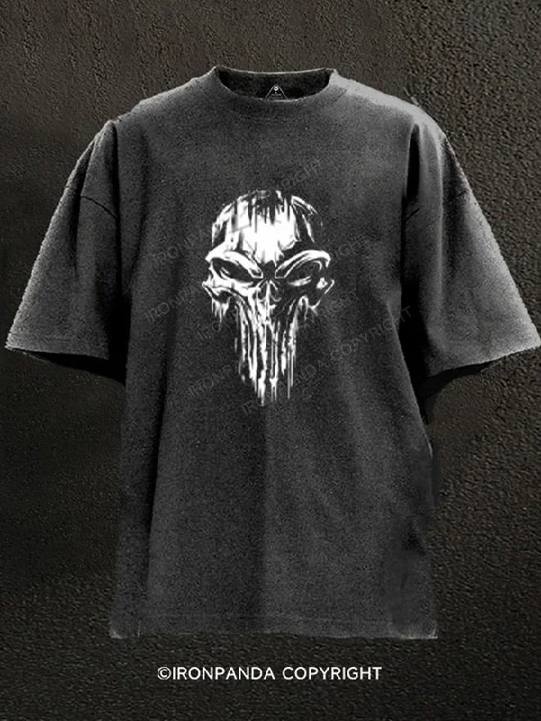 Custom T-shirts for school events-Skull Washed Gym Shirt