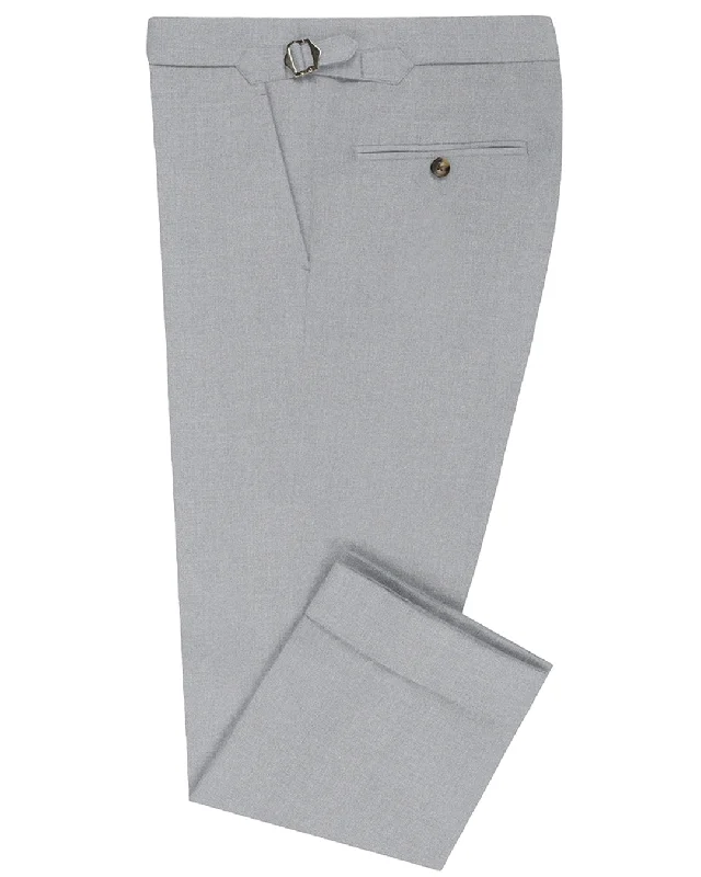 Fashionable pants with frayed or distressed details-Vitale Barberis Canonico -100% Wool Stone Grey Twill