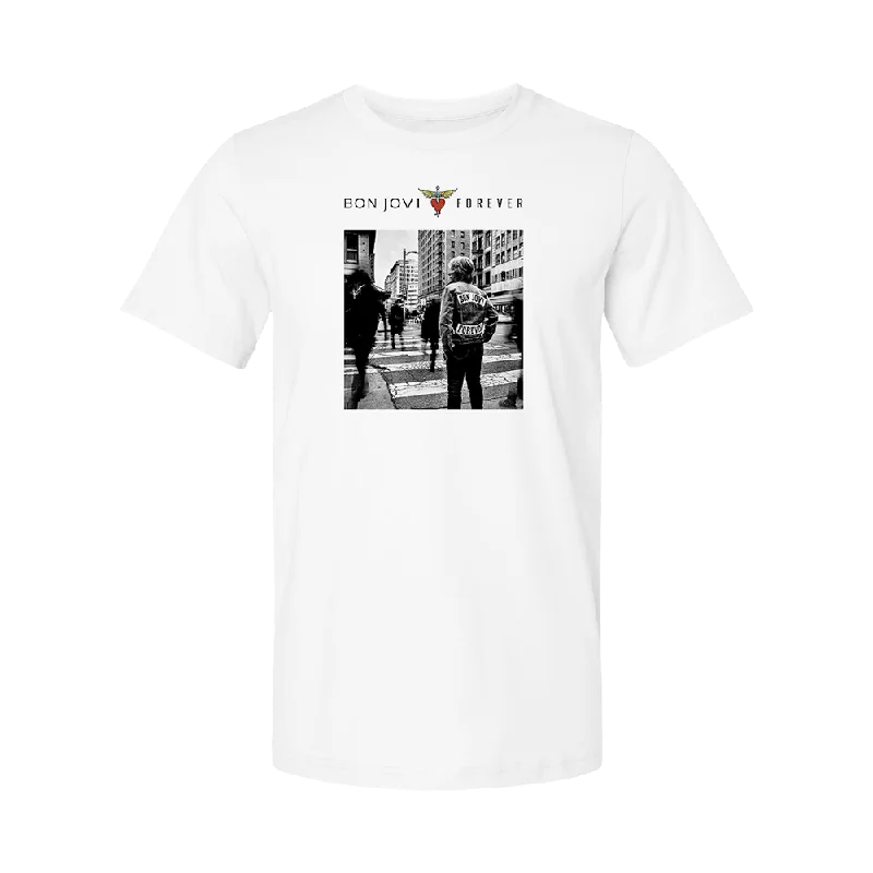 Athletic fit T-shirts for a sleek silhouette-Album Cover Tee in White