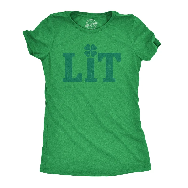 Lightweight T-shirts for warm weather-Lit Women's T Shirt