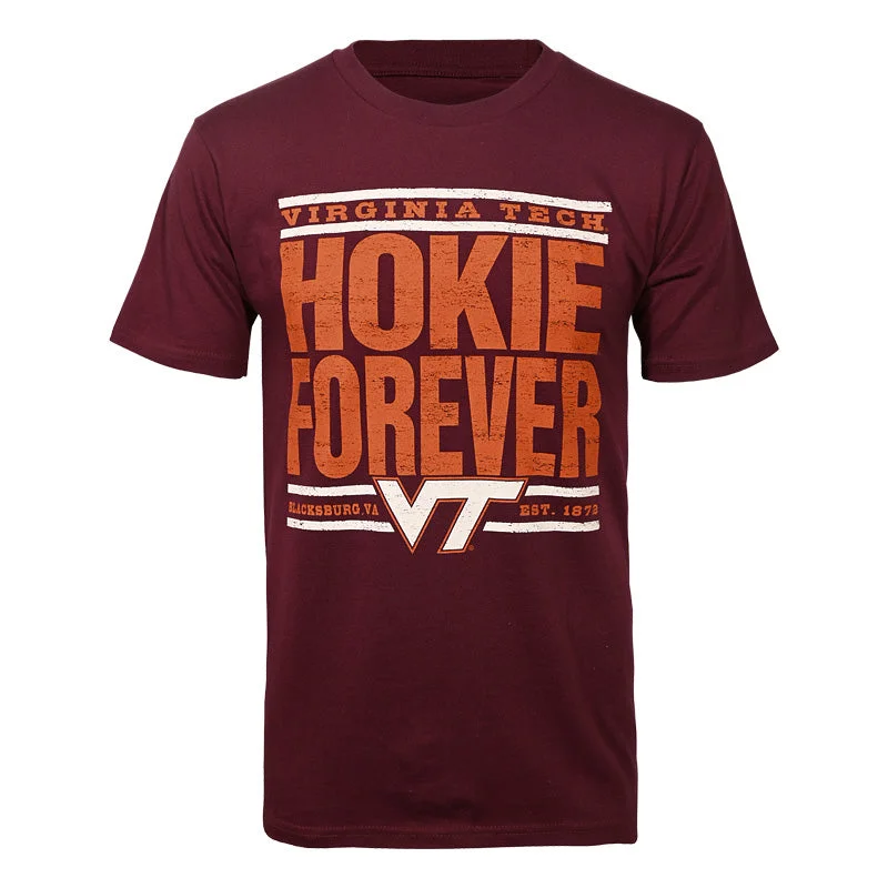 Custom printed T-shirts with logos-Virginia Tech Hokie Forever T-Shirt