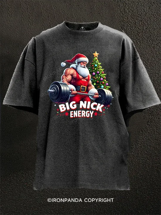 T-shirts with artistic designs for fashion statements-BIG NICK  ENERGY Washed Gym Shirt