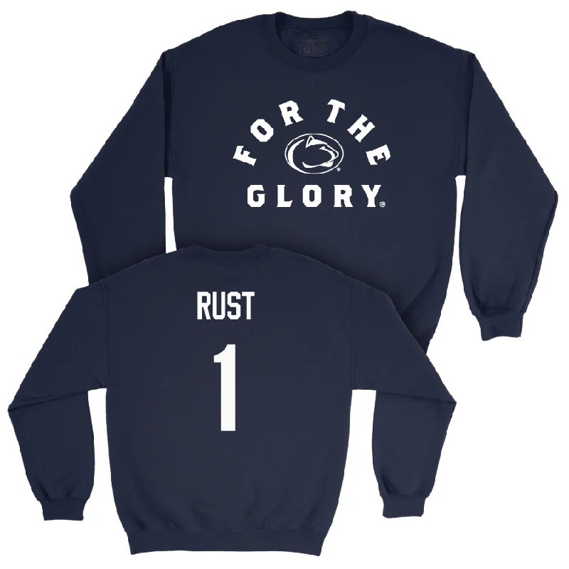 Comfortable long sleeve shirts with moisture-wicking fabric-Women's Basketball Navy For The Glory Crew   - Cameron Rust