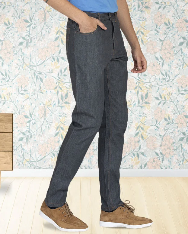 Wide-leg pants with a flowy fit for summer-Luxire Selvedge: Grey Jeans