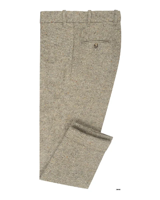 Casual joggers for athleisure fashion-Molloy Plain Donegal Tweed Pants - Cream