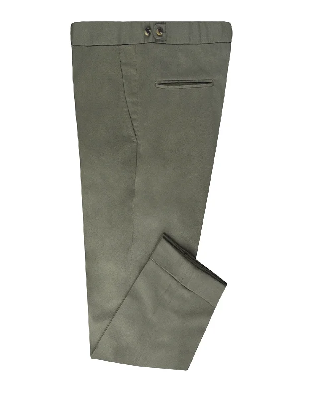 Fashionable pants with bold prints and designs-Cotton Twill: Dark Blanch Green