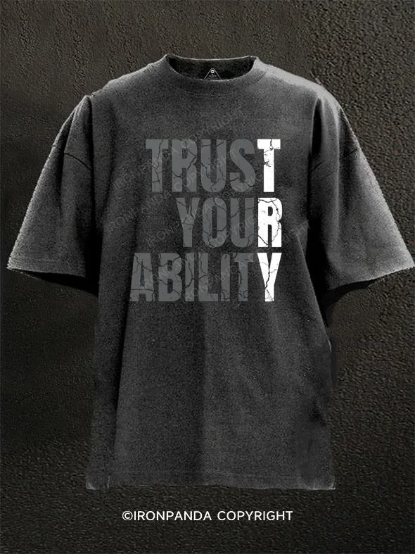 Soft-touch T-shirts for ultimate comfort-Trust Your Ability Washed Gym Shirt