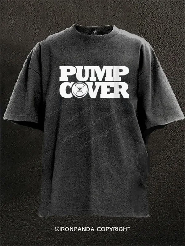 Cool graphic T-shirts with sports themes-Pump Cover Washed Gym Shirt