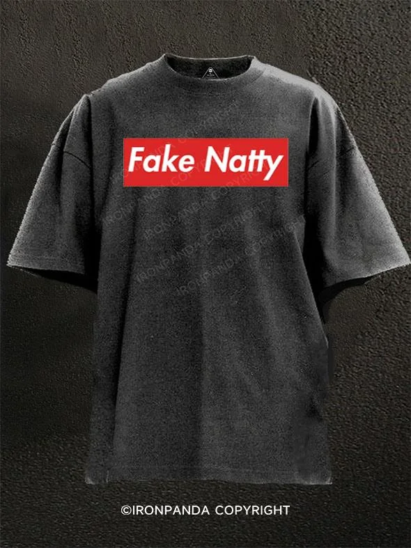 T-shirts for hobbyists with personalized designs-Fake Natty Washed Gym Shirt