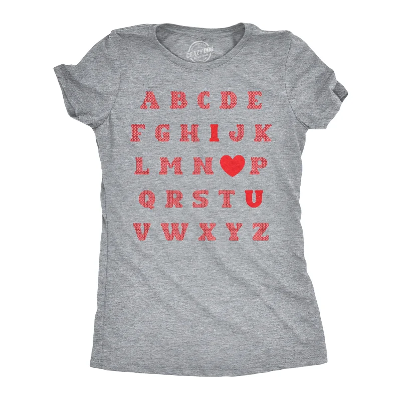 Personalized T-shirts for birthdays and celebrations-Valentine Alphabet Women's T Shirt