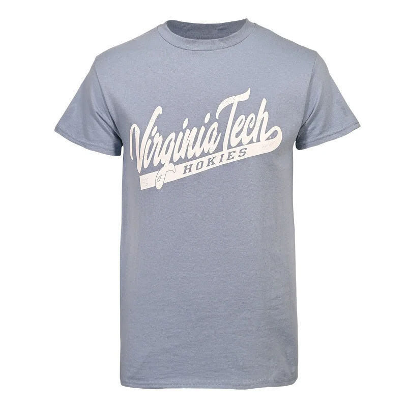 T-shirts for social events with group designs-Virginia Tech Confetti Color T-Shirt: Stone Blue