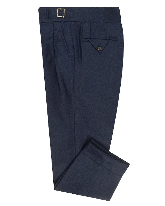 Relaxed pants for lounging and relaxing at home-Gurkha Pant in VBC Navy Flannel