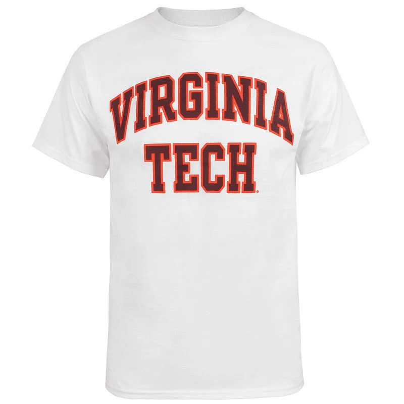 Comfortable T-shirts for travel and tourism wear-Virginia Tech T-Shirt: White by Champion