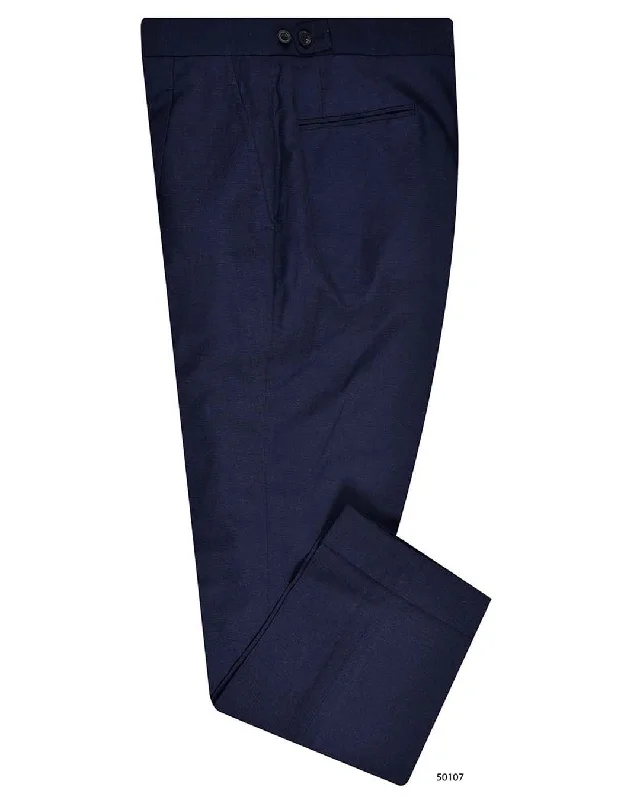 Casual denim pants for everyday wear-VBC: Navy Wool-Linen