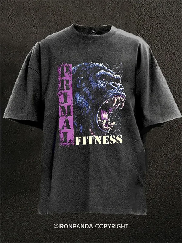 Soft T-shirts for sensitive skin-Primal Fitness Washed Gym Shirt