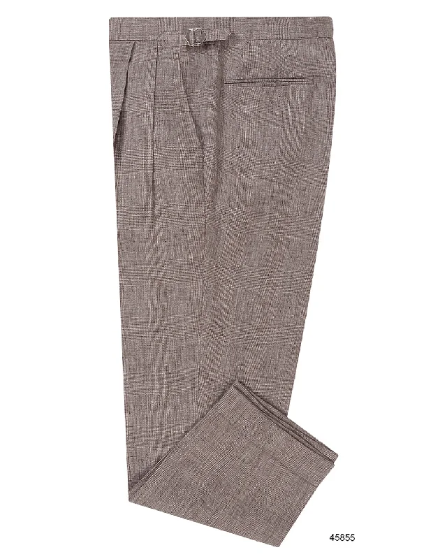 Comfortable pajama pants for bedtime-Solbiati Chocolate Brown Linen