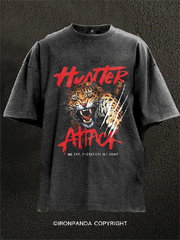 T-shirts for charity events and fundraising-hunter attack Washed Gym Shirt